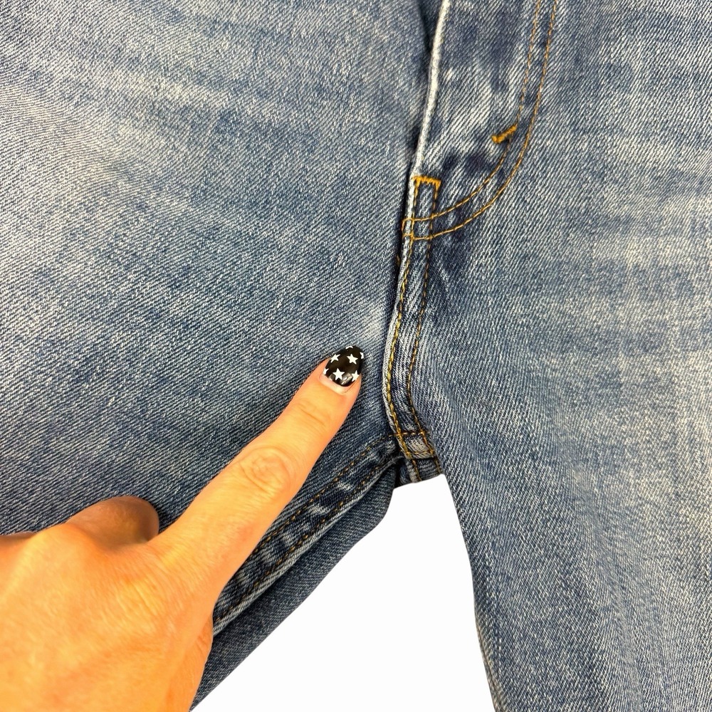 Levis 513 Jeans Sz 28x30 Blue Denim Lt/Medium Wash Mid Rise Straight Leg Casual - Picture 7 of 8